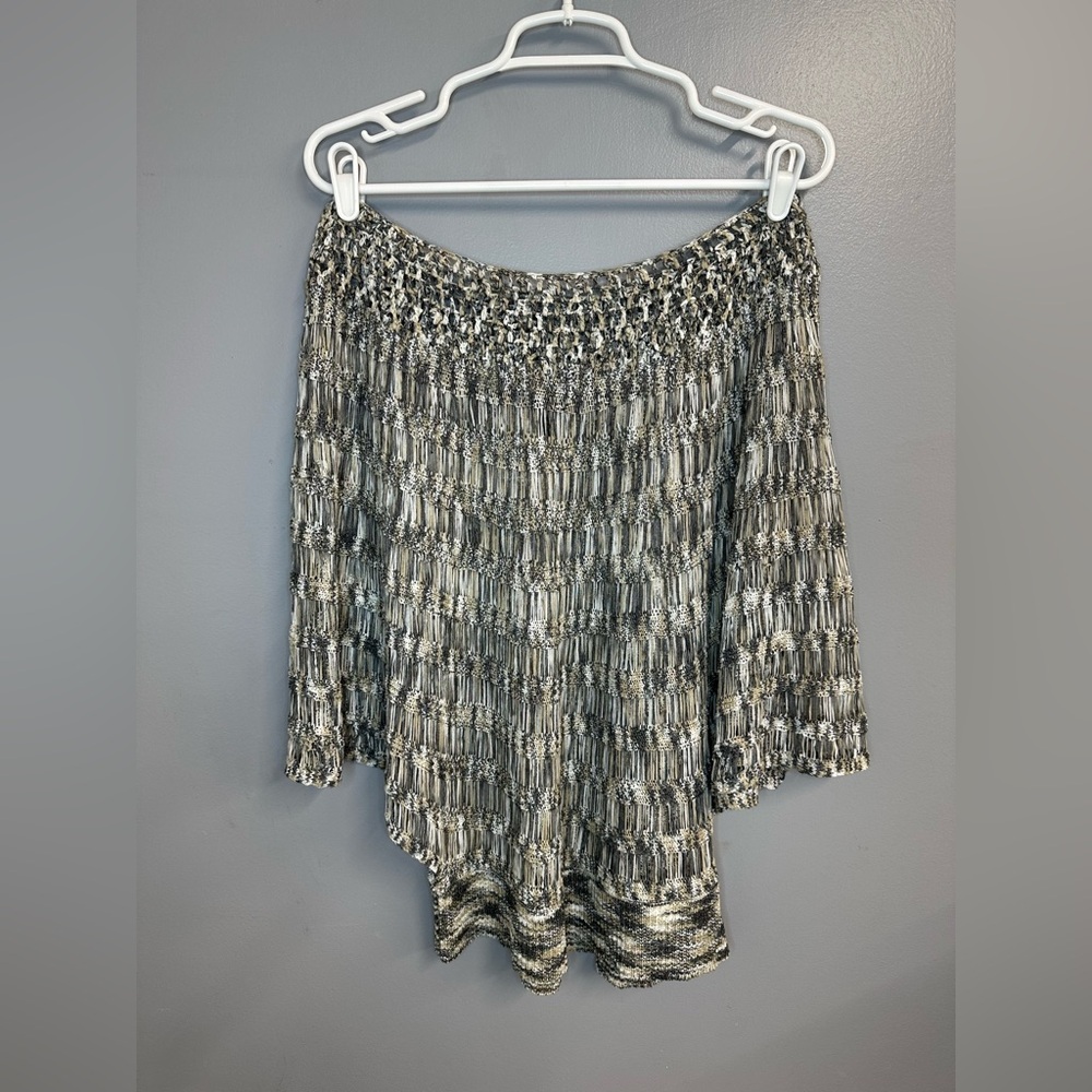 Fever Chic Black and Silver Knit Flowy fun casual skirt